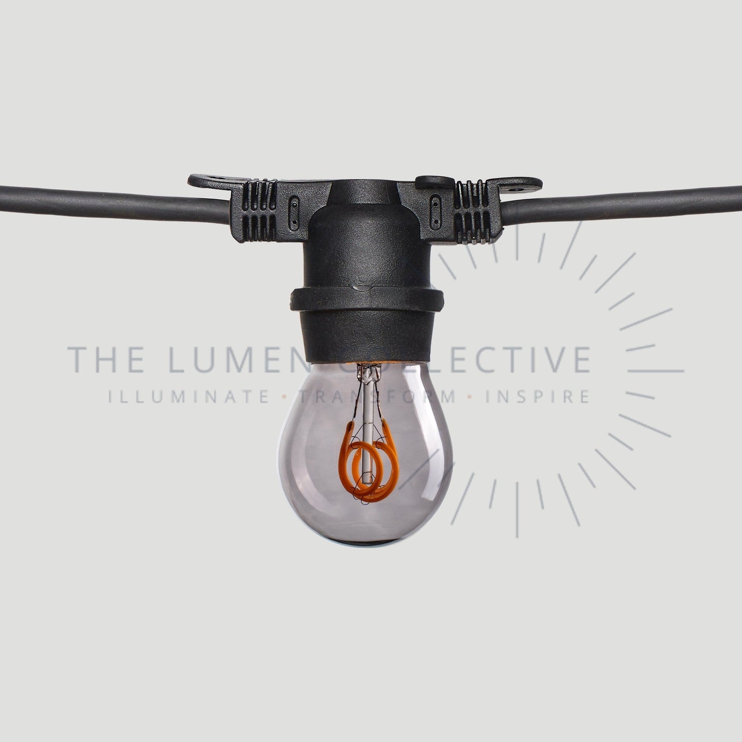 Outdoor Festoon Lights - Black - Surface Mount - Pygmy Smokey