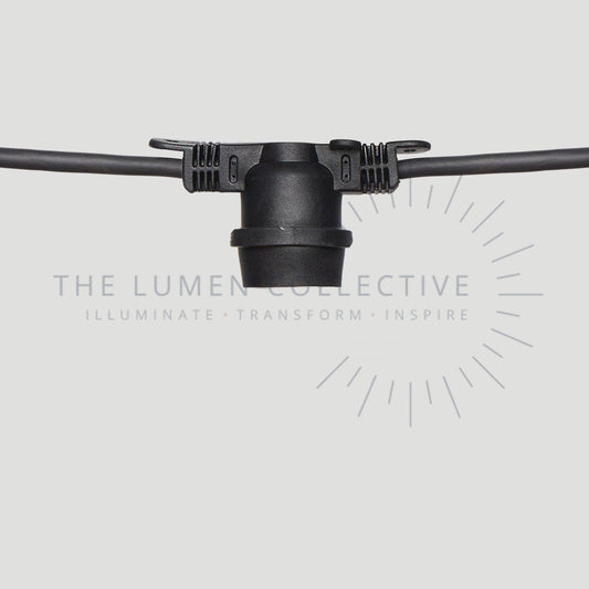 Outdoor Festoon Loom - Black - Surface Mount - Lamp Free