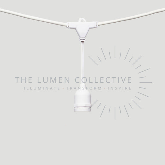Outdoor Festoon Loom - White - Suspended Mount - Lamp Free
