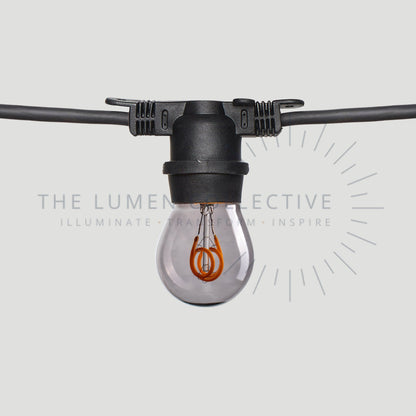 Outdoor Festoon Lights - Black - Surface Mount - Pygmy Smokey