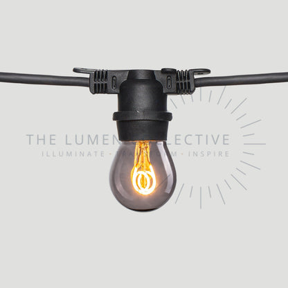 Outdoor Festoon Lights - Black - Surface Mount - Pygmy Smokey