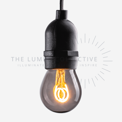 Outdoor Festoon Lights - Black - Suspended Mount - Pygmy Smokey