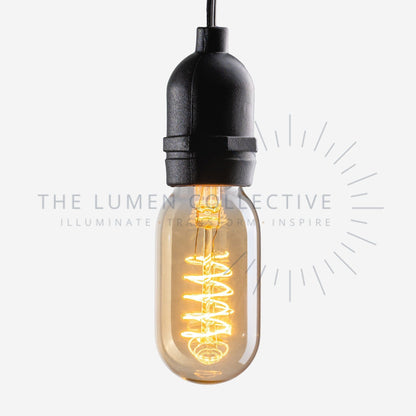 Outdoor Festoon Lights - Black - Suspended Mount - Valve Amber