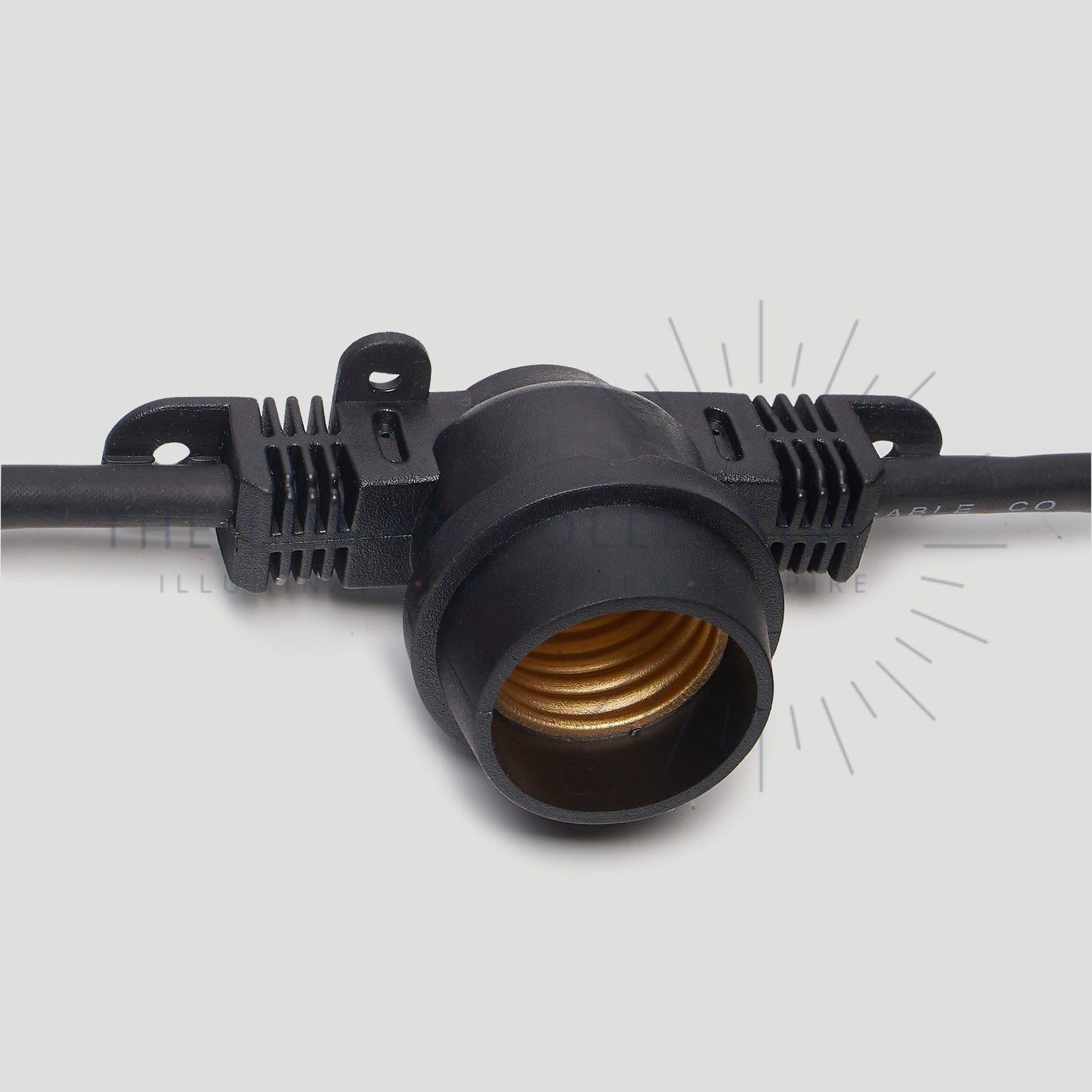 Outdoor Festoon Loom - Black - Surface Mount - Lamp Free
