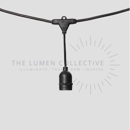 Outdoor Festoon Loom - Black - Suspended Mount - Lamp Free