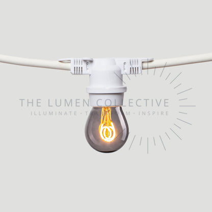 Outdoor Festoon Lights - White - Surface Mount - Pygmy Smokey