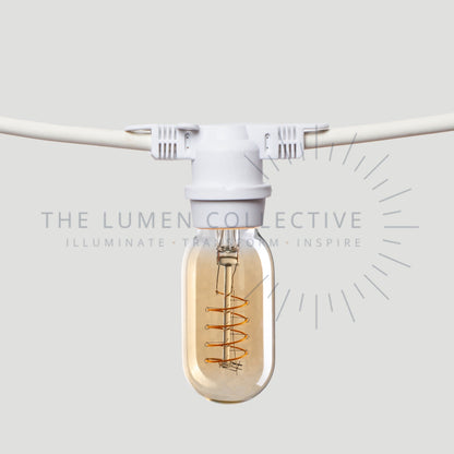 Outdoor Festoon Lights - White - Surface Mount - Valve Amber