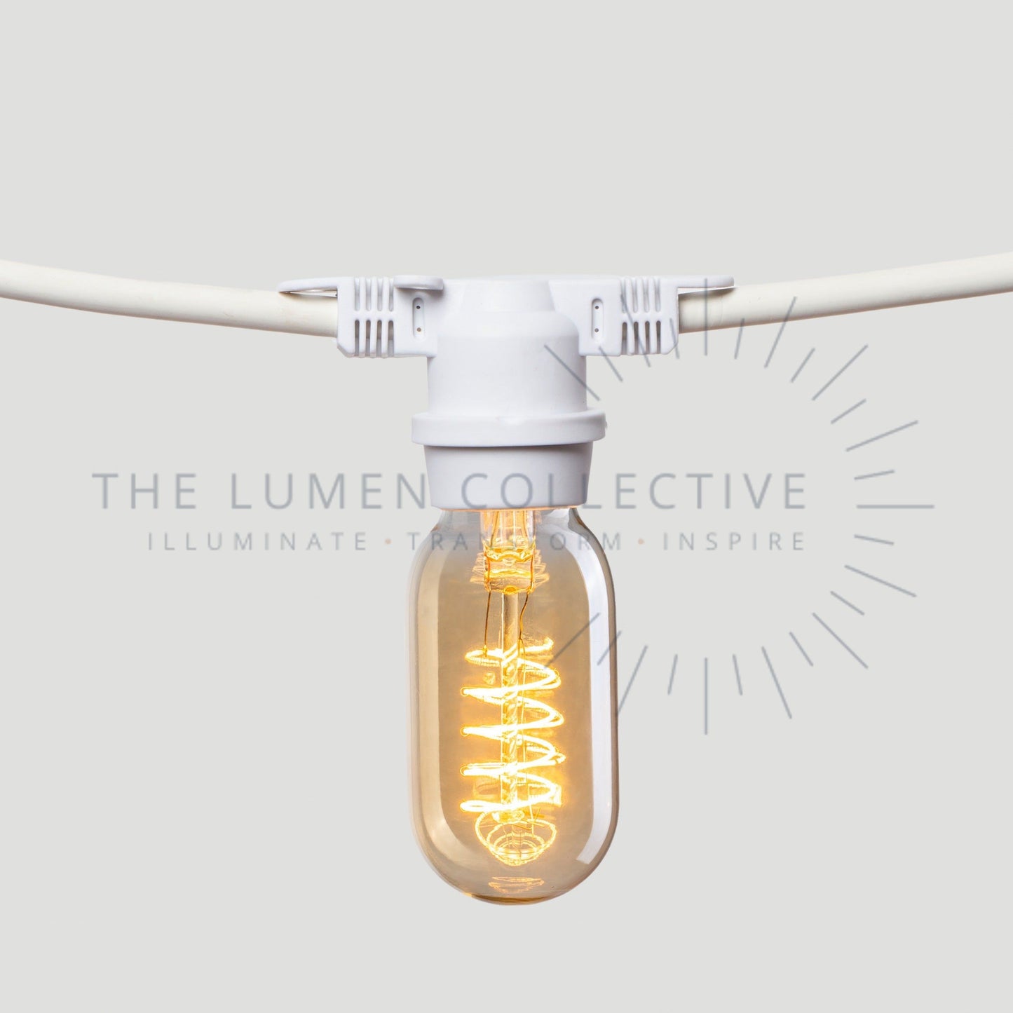 Outdoor Festoon Lights - White - Surface Mount - Valve Amber