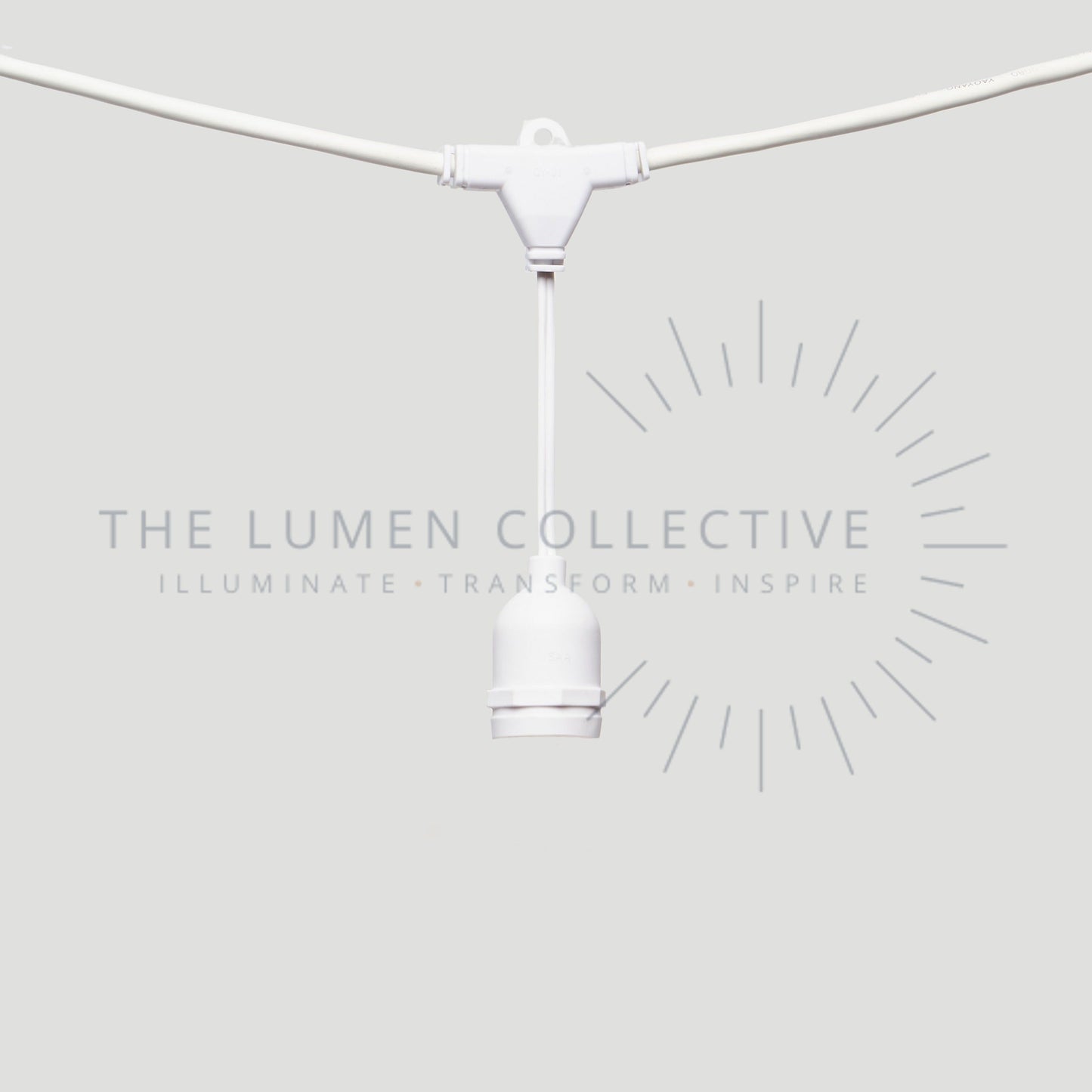 Outdoor Festoon Loom - White - Suspended Mount - Lamp Free