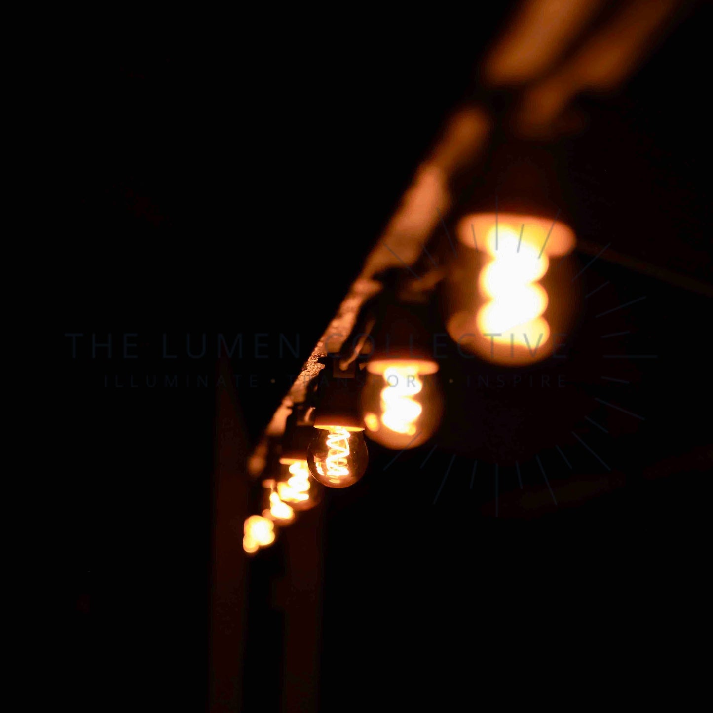 Outdoor Festoon Loom - Black - Surface Mount - Lamp Free