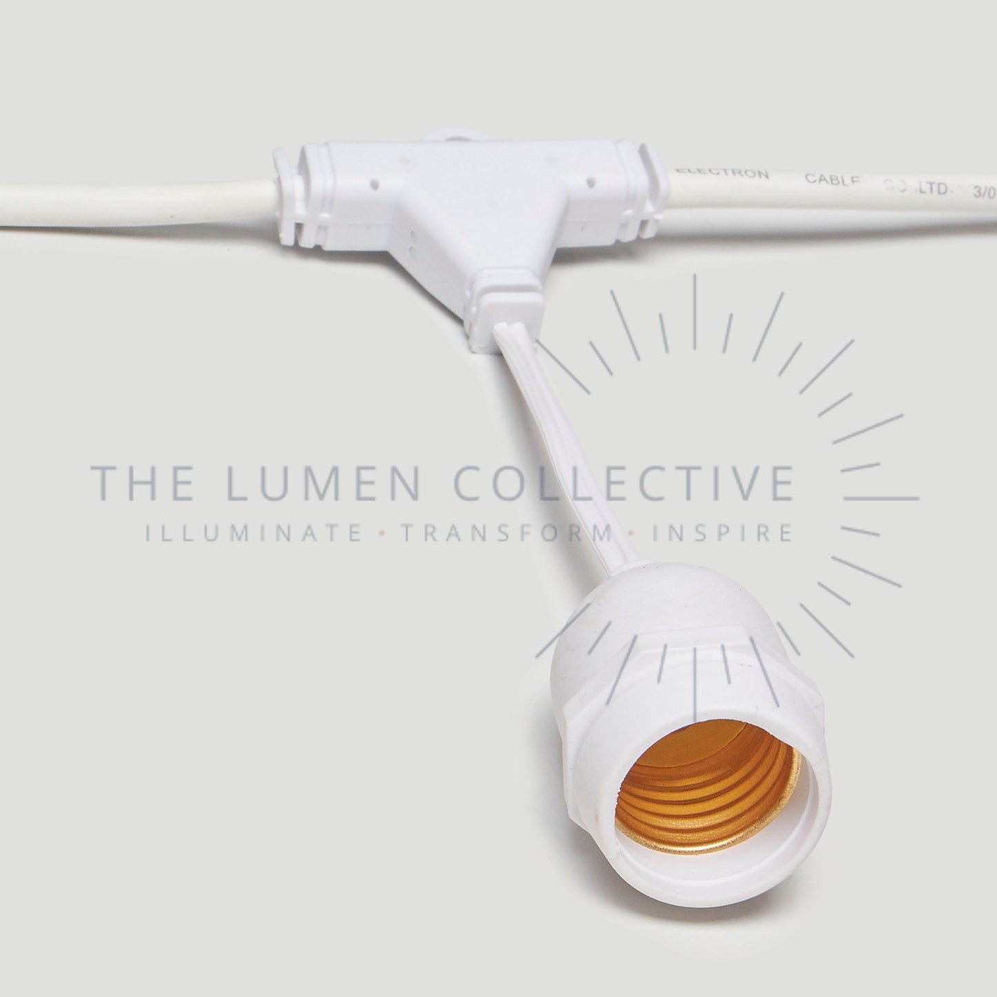 Outdoor Festoon Loom - White - Suspended Mount - Lamp Free